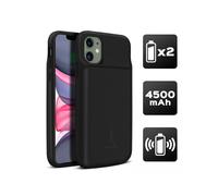 Coque iPhone 11 Protection Rigide 2 en 1 Batterie 4500mAh Akashi Noir