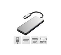 Altadif ALTHUB7IN1TC station d'accueil USB 3.2 Gen 1 (3.1 Gen 1) Type-C Acier inoxydable