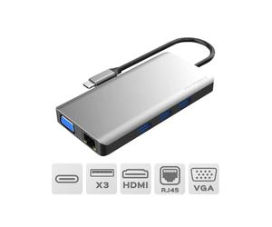 Altadif ALTHUB9IN1TC station d'accueil USB 3.2 Gen 1 (3.1 Gen 1) Type-C Acier inoxydable