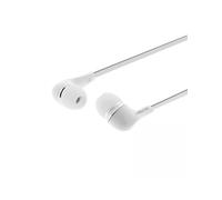 Akashi Écouteurs stéréo intra-auriculaires filaires avec télécommande Jack 3.5 mm Blanc