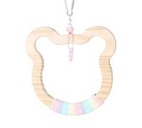 Altalena per - Giocattolo da appendere per in Legno, altalena a forma di orso | Accessorio di arricchimento per Ara, parrocchetti e pappagalli grigi - Legno Naturale e Corda