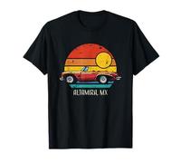 Altamira Mexico Voiture de Sport rétro Motif Coucher de Soleil T-Shirt