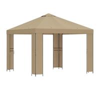 Altana 3 x 3 m Beige Polyester & Acier 190 gsm