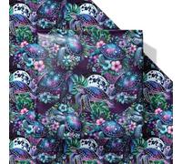 Altarho Lot de 6 feuilles de papier cadeau tortue pour maman et femme - Tortue bleue avec motif plié à plat pour fête prénatale, fête d'anniversaire, vacances - 50,8 x 71,1 cm par feuille