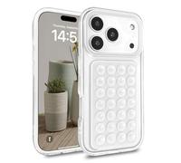 Altartar Coque pour iPhone 17 Pro Transparente Housse Clear Ultra Mince Silicone Souple Étui avec Ventouse Amovible Antichoc Pare Chocs TPU Bumper Case Cover 6.3,Blanc