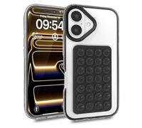 Altartar Coque pour iPhone 17 Transparente Housse Clear Ultra Mince Silicone Souple Étui avec Ventouse Amovible Antichoc Pare Chocs TPU Bumper Case Cover 6.3,Noir