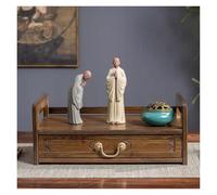 Altartisch Aus Massivholz, Table d'autel spirituelle en bambou avec tiroir de rangement, à haute capacité portante, utilisée for les statues de Bouddha, les prières(Walnut,Single layer 52CM(20.5))