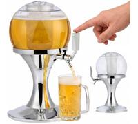 Altaudia Distributeur de Boissons 3,5 L - Glaconniere, Robinet | Base en ABS argente, norme LFGB et demontable. Sert biere, sangria, sodas et eau lors de fetes et evenements.