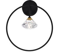 Altavola Design Tiffany applique murale 1x3 W noir-transparent-doré LA059/W_black