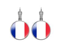 ALTCIRNMD Belles Boucles d'oreilles Drapeau Français Rayé,Crochet Français Boucles d'oreilles Pendantes Boucles d'oreilles Patriotiques Mode Fête Dames Décorations Fête De Mariage Bijoux Cadeau Anniv