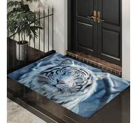 ALTCIRNMD Blanche-Neige Tigre Paillasson Tapis Style D'Illustration Réaliste Paillasson Antidérapant Durable Tapis De Sol pour Entrée Intérieure Ou Extérieure 90X150Cm