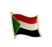 ALTCIRNMD Broche Drapeau du Soudan,Badges du Soudan Épingles National Country Flag Button Lapel Pin Décorations Cadeaux Souvenirs Pulls Foulards Sac Sacs À Dos Décor Memorabilia,Jaune,comme Indiqué