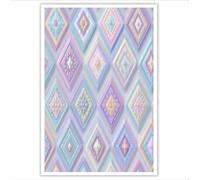 ALTCIRNMD Grand Diamant Linéaire Rose Tableau Decoration Murale Art Rétro Impression Sur Toile Peinture Sur Toile Maison Décoration Pour Salon Chambre Cuisine,Sans Cadre 30X40Cm