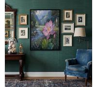 ALTCIRNMD Impression Haute Définition Affiches Et Impressions Art Peinture De Toile De Décoration De Lotus De Rivière Paysages Naturels Pour Le Salon Home Decor Sans Cadre, 40X60Cm