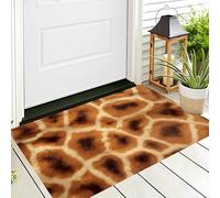 ALTCIRNMD Jaune Fourrure De Girafe Paillasson,Salle De Bain Tapis De Porte Avant Décoratif Intérieur Sol Arrière D'Entrée Textures Animales for Entrée Extérieure De Porche,60X90Cm