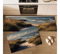 ALTCIRNMD Lot De 2 Tapis De Cuisine Antidérapants Et Lavables, Dunes du Coucher De Soleil Paysages Naturels 40 * 60Cm+40 * 120Cm,Décoration De Cuisine