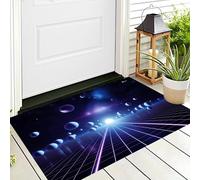ALTCIRNMD Paillasson Bleu Grille De Photosphère Cuisine Salle De Bain Tapis De Jardin 50X80Cm Art De Science-Fiction Porte Avant Et Arrière pour Patio Entrée Garage Maison Porche,Décoration