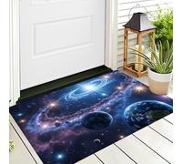 ALTCIRNMD Paillasson Maison Bleu-Violet Univers Whirlpool Salon Chambre Lit Sol Tapis Salle De Bain Absorbant Impression Paysage De Rêve 3D Cuisine Roulant Décoration De La Arrière,80X120Cm