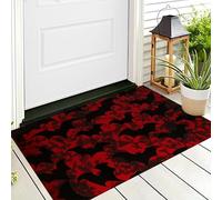ALTCIRNMD Paillasson Rouge Noir Chauves-Souris Volantes pour Entrée Extérieure Et Intérieure,Décoration Saisonnière,l'art De Klimt Halloween,D'Entrée Absorbant La Poussière,50X80Cm