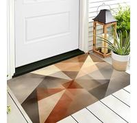 ALTCIRNMD Paillasson Sol Porte 40X60Cm,Tapis Maison Entrée Extérieur,Marron Beige Rectangle Triangle Decoration Interieur Toutes Saisons Géométrie Abstraite pour Entrée Bain Chambre Cuisine Salon
