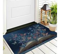 ALTCIRNMD Petit Tapis Couleur Livre Papillon,Antidérapant Et Lavable Douce Imprimé Peinture À l'huile Fantastique Paillasson pour Intérieur Et Décoration De Chambre À Coucher,Cuisine,90X150Cm