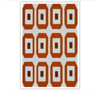 ALTCIRNMD Tableau Decoration Murale Grille Octogonale, Impression Sur Toile Artistique Brun Orangé, Géométrie Simple Pour Salon Salle À Manger Chambre, 40X60Cm