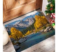 ALTCIRNMD Tapis D’Entrée Intérieur 50X80Cm, Paillasson Antidérapant Et Lavable en Machine, Tapis Absorbant Cuisine Et Couloir, Vallée De Yangshuhe Paysages d'automne, pour Porte D’Entrée, Jaune