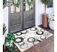 ALTCIRNMD Tapis D'Entrée Tapis D'Entrée Intérieur Paillasson Lignes Circulaires Résumé Simple,pour Salle De Bain, Bienvenue, Cuisine, Porte, Couloir, Tapis De Sol Decoration Chambre, 80X120Cm