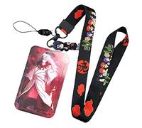 ALTcompluser Porte-cartes Anime Lanyard avec cordon - Porte-carte d'identité avec porte-clés - Uchiha Madara