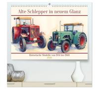 Alte Schlepper in neuem Glanz (hochwertiger Premium Wandkalender 2026 DIN A2 quer), Kunstdruck in Hochglanz: Historische Modelle von 1951 bis 1968