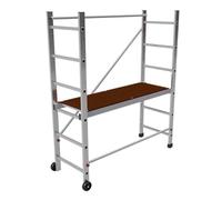 ALTEC AluCombine 4.0-300 | 3 m | Échafaudage Roulant en Aluminium pour bricoleurs avec 2 roulettes Fixes | Ø 100 mm | Échafaudage Roulant Échelle Simple