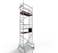 ALTEC Rollfix 1.0 600-6 m - Roues (Ø 125 mm) - Traverse standard - Fabriqué en Allemagne - Certifié TÜV - Charge maximale 200 kg/m² - Échafaudage de travail en aluminium