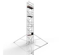 ALTEC Rollfix 2.0 1000 | Hauteur de travail 10 m | Frein Roues pivotantes (Ø 125 mm) | Flèche triangulaire | Fabriqué en Allemagne | TÜV | Charge maximale 200 kg/m² | Norme DIN EN 1004-1