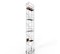 ALTEC Rollfix® 2.0 1000 | Hauteur de travail 10 m | Frein Roulettes pivotantes (Ø 150 mm) | Ancrage mural | Fabriqué en Allemagne | TÜV | Charge maximale 200 kg/m² | Norme DIN EN 1004-1 | Échafaudage