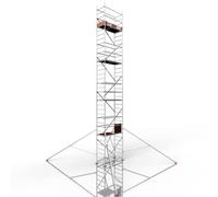 ALTEC Rollfix 2.0 1000 | Hauteur de travail 10 m | Plaques de pied | Barre triangulaire | Fabriqué en Allemagne | TÜV | Charge maximale 200 kg/m² | Norme DIN EN 1004-1
