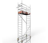 Altec Rollfix® 2.0 500 | Hauteur de travail 5 m | roulettes pivotantes avec freins (Ø150mm) | ancrage mural | Fabriqué en Allemagne | Certifié TÜV | Capacité de charge 200kg/m² | Norme - DIN EN 1004-1