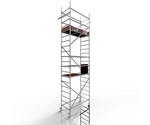 ALTEC Rollfix® 2.0 600 | 6m de hauteur de travail | Roues pivotantes avec frein (Ø125mm) | Ancrage mural | Made in Germany | TÜV | Charge admissible 200kg/m² | DIN EN 1004-1 | Echafaudage aluminium