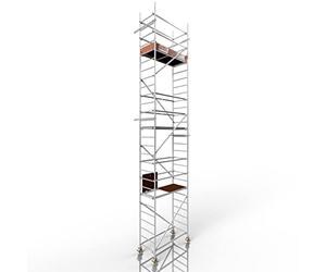 ALTEC Rollfix 2.0 800 | Hauteur de travail 8 m | Frein Roues pivotantes (Ø 150 mm) | Ancrage mural | Fabriqué en Allemagne | TÜV | Charge maximale 200 kg/m² | Norme DIN EN 1004-1