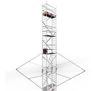 ALTEC Rollfix 2.0 800 | Hauteur de travail 8 m | Frein Roues pivotantes (Ø 150 mm) | Barre triangulaire | Fabriqué en Allemagne | TÜV | Charge maximale 200 kg/m² | Norme DIN EN 1004-1