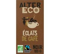 ALTER ECC - Chocolat Noir Bio Intense aux Éclats de Café, Croquant et Gourmand (Tablette 100g) - Le lot de 4