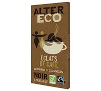 ALTER ECC - Chocolat Noir Bio Intense, Éclats De Café Croquant Et Gourmand, 100g - Lot De 4