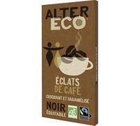 ALTER ECO - Alter Éco Chocolat Noir Éclats De Café Bio 100G - Lot De 4
