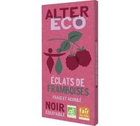 ALTER ECO - Alter Éco Chocolat Noir Éclats De Framboises Bio 100G - Lot De 4