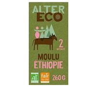 ALTER ECO - Café Moulu Bio Pur Arabica, Origine Éthiopie, 260g - Lot De 3