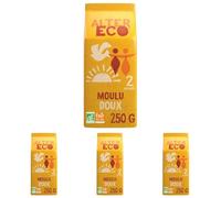 ALTER ECO - Café Moulu Doux Bio - Commerce Equitable - Intensité 2-250 g - lot de 4