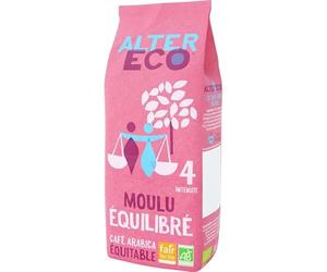 ALTER ECO - Café moulu équilibré bio - 250g - Saveurs riches et intenses - Cultivé de manière responsable et durable - Idéal pour une alimentation saine. - Lot De 3 - Vendu Par Lot