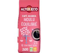 ALTER ECO - Café Moulu Pur Arabica Bio et Équitable - Torréfié Artisanalement - Le sachet de 250g - Le Lot De 4