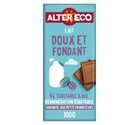 Alter Eco Chocolat Lait Doux & Fondant Bio & Équitable - 100 g - Lot de 7