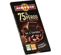 ALTER ECO - Chocolat Noir 75% Bio 100G - Lot De 4