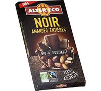ALTER ECO - Chocolat Noir Amandes Entieres 200G - Lot De 3